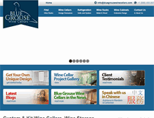 Tablet Screenshot of bluegrousewinecellars.com